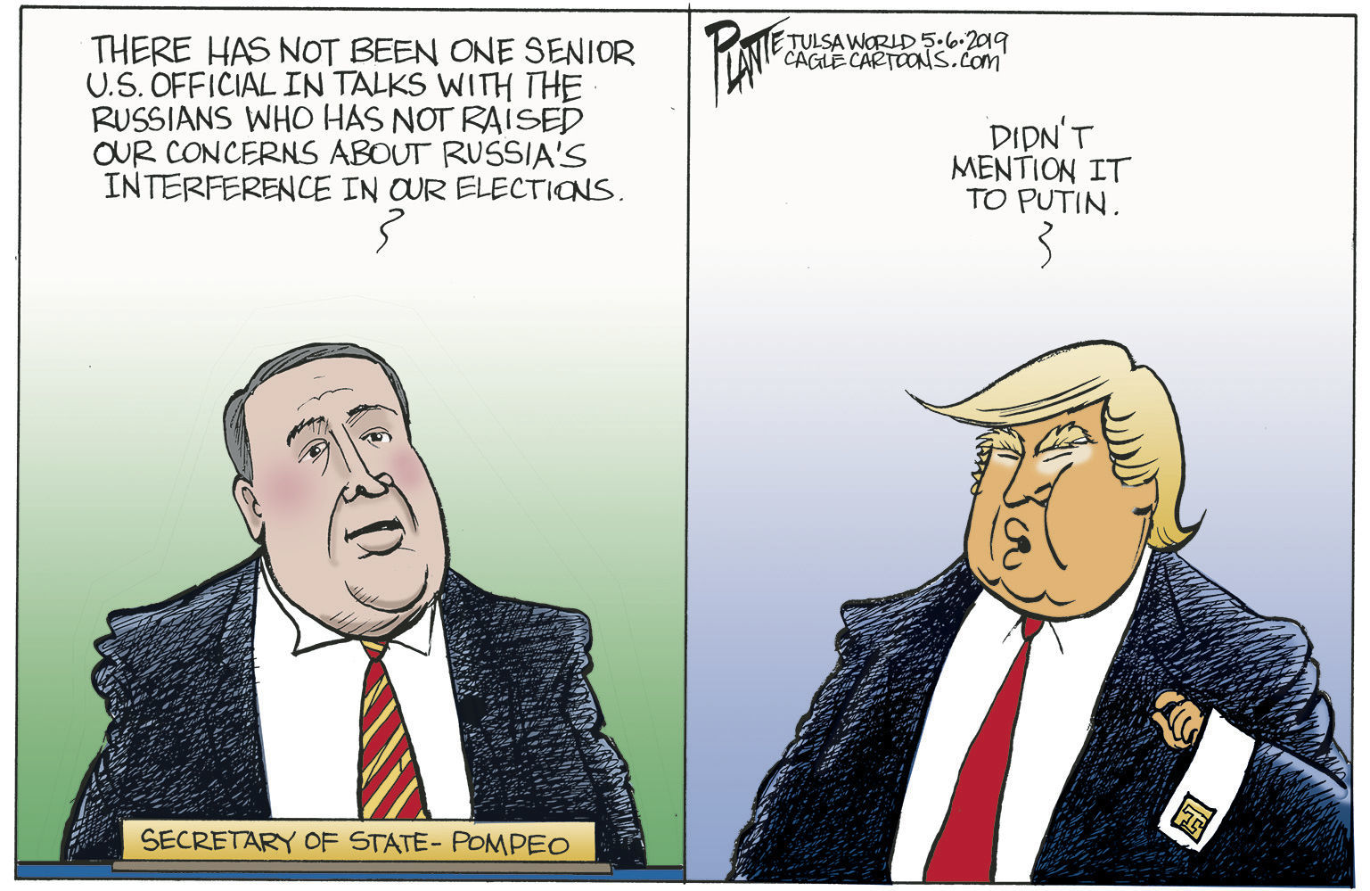 Bruce Plante Cartoon: Phoning Putin